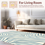 Abstract Blue Gray Zebra Stripe Pattern Rug
