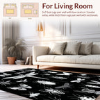 Monochromatic Insect Pattern Rug