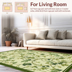 Green Floral Vine Pattern Rug