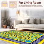 Vibrant Floral Swirl Pattern Design Rug