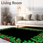 Foliage and Berry Garland Border Rug
