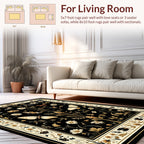 Vintage Butterfly Garden Botanical Design Rug