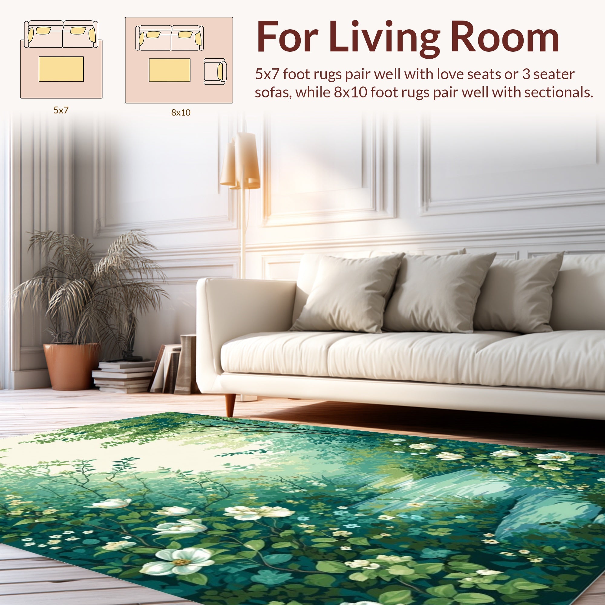 Enchanted Forest Floral Path Rug