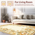 Antique Floral Vine Border Pattern Rug