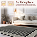 Bold Black White Stripe Design Rug