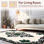 Ornate Floral Scrollwork Pattern Rug