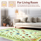 Whimsical Butterfly and Insect Garden Design Rug