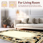 Ornate Scrollwork Decorative Style Rug
