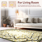 Elegant Falling Leaves Tree Pattern Rug