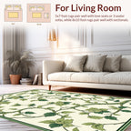Green Floral Vine Pattern Rug