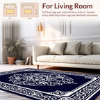 Ornate Floral Mandala Print Rug