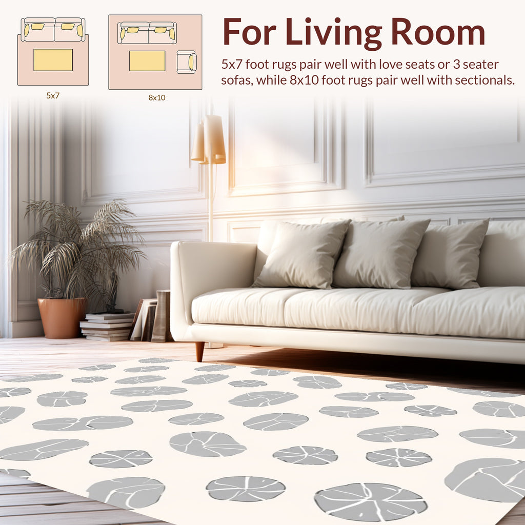 Pebble Pattern Abstract Textured Design Rug