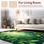 Lush Tropical Forest Canopy Pattern Rug