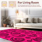 Whimsical Swirl Abstract Pattern Rug