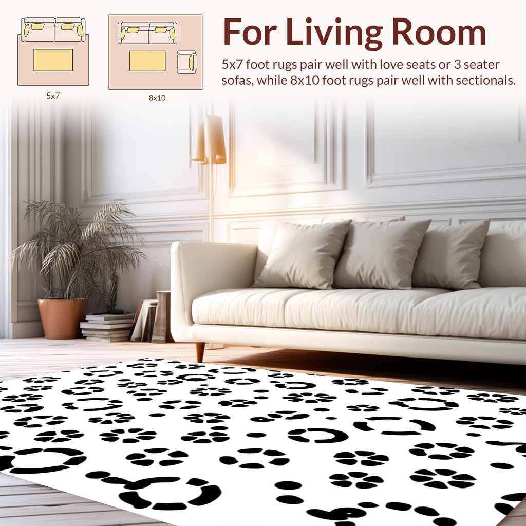 Abstract Circular Floral Pattern Rug