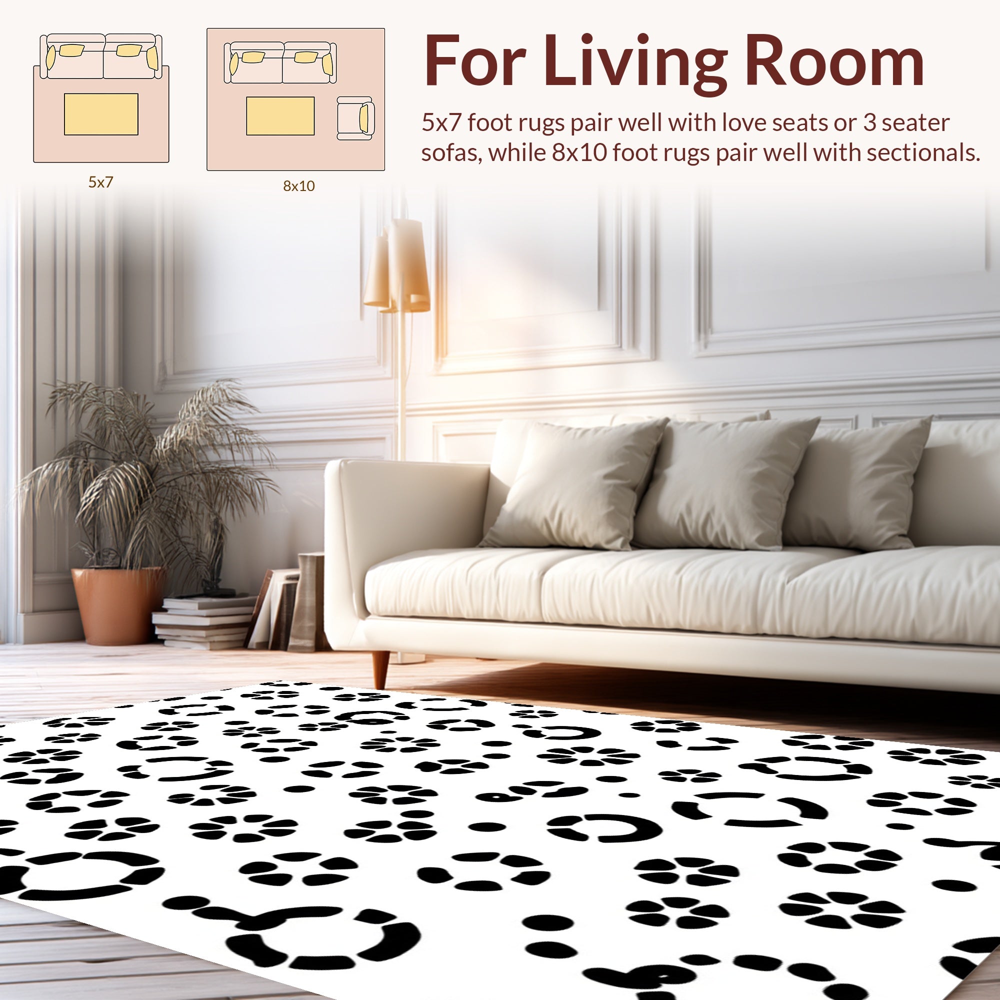 Abstract Circular Floral Pattern Rug
