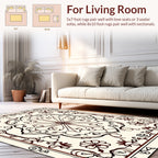 Traditional Floral Medallion Cream Rug