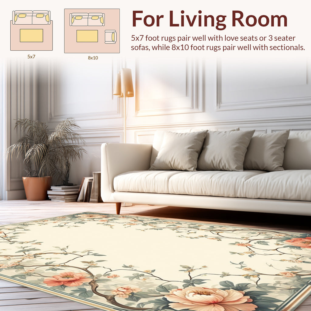 Floral Vine Art Nouveau Rug