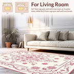 Floral Bandana Inspired Outline Art Rug