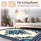 Ornate Medallion With Floral Accents Rug
