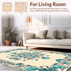 Oceanic Floral Frame Rug
