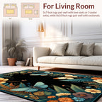 Enchanting Dragonfly Butterfly Nature Rug