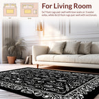 Gothic Skull Floral Ornament Rug