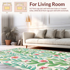 Botanical Floral Sketch Pattern Rug