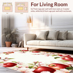 Apple Blossom Branch Pattern Rug