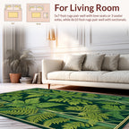 Lush Green Fern Forest Canopy Rug
