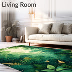 Enchanted Forest Butterflies Gold Dust Rug