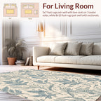Botanical Fern Swirl Pattern Design Rug