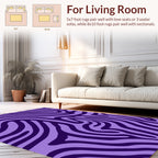 Purple And Lavender Zebra Stripes Rug