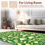 Earthy Mushroom Leaf Forest Pattern Rug