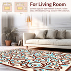 Ornate Scrollwork Floral Symmetry Rug