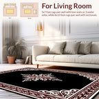 Traditional Maroon Cream Floral Rug