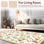 Garden Rose Vine Pattern Rug