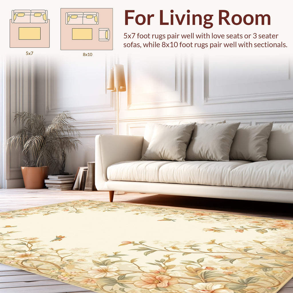 Vintage Floral Scrollwork Delight Rug