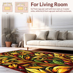 Intricate Floral Vine Pattern Rug