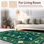 Art Nouveau Insect Floral Pattern Rug