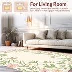 Floral Hummingbird Botanical Pattern Rug