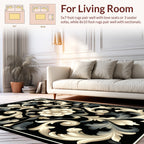 Ornate Floral Scroll Motif Rug