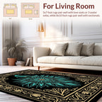 Peacock Mandala Patterned Art Rug