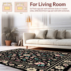 Ornate Floral Symmetry Design Rug