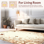 Floral Butterfly Swirl Pattern Rug