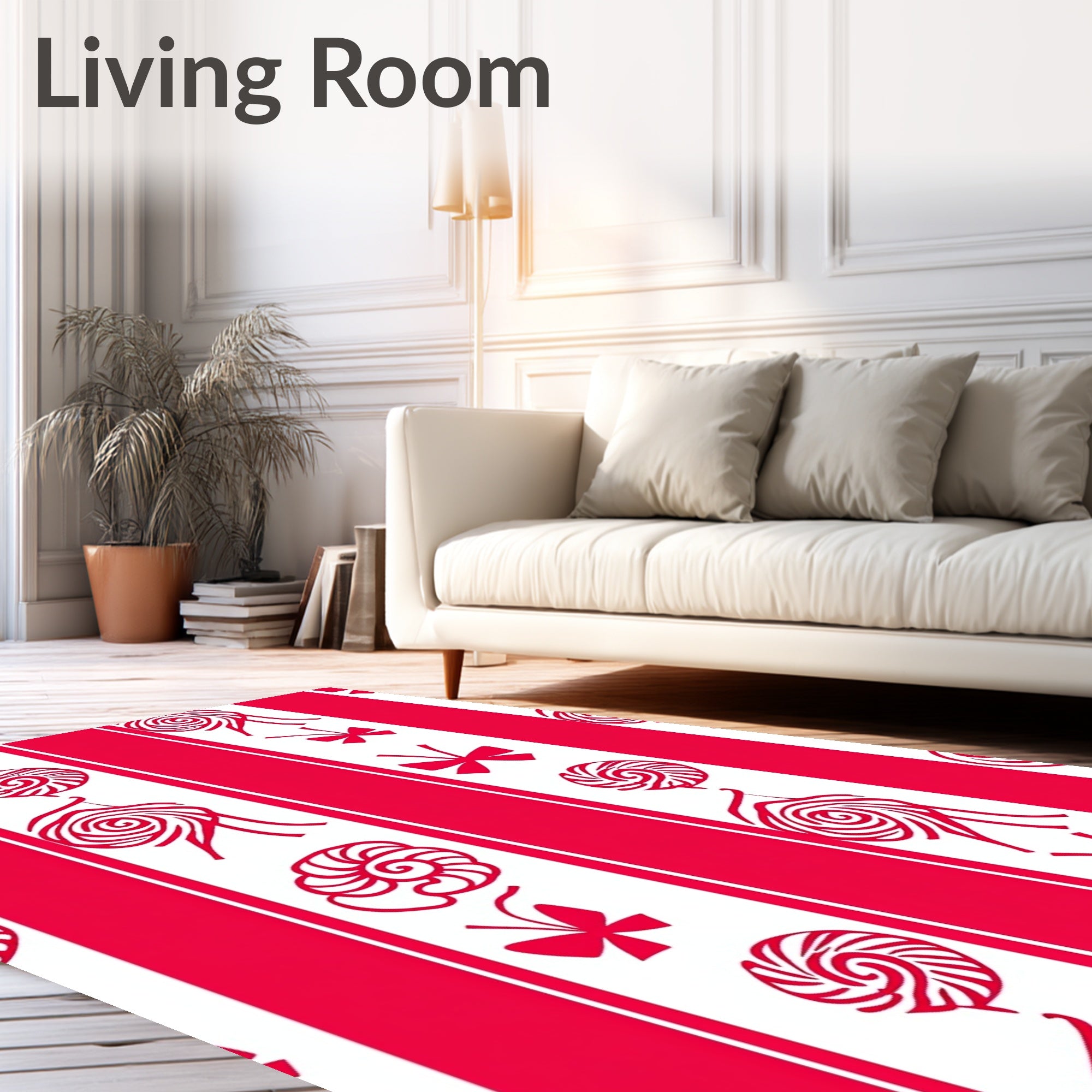 Sweet Candy Swirls Stripes Rug