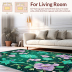 Emerald Floral Paisley Pattern Rug