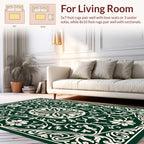 Elaborate Floral Vines Decorative Pattern Rug