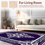 Intricate Floral Medallion Ivory Design Rug