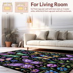 Vibrant Butterfly Garden Art Rug